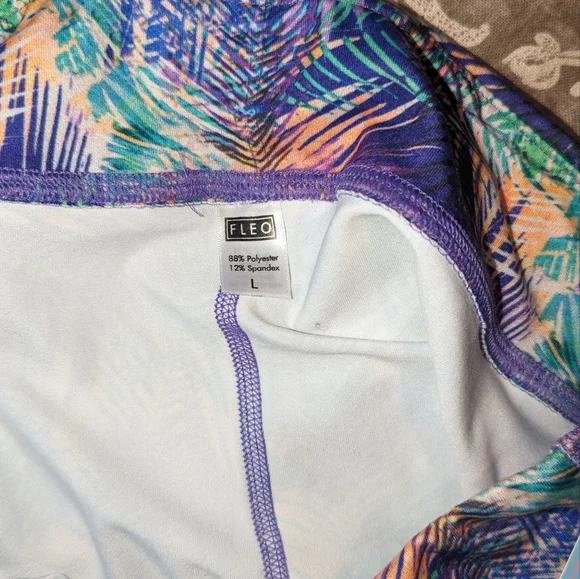 Fleo Superbad Tropical Palm Leaves Shorts - Large - NWT - Picture 3 of 3